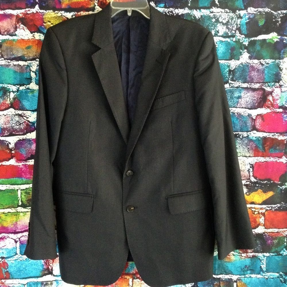 Jaeger Vitale Barberis Canonico Mayfair Suit Jacket Super 140s Wool 42S